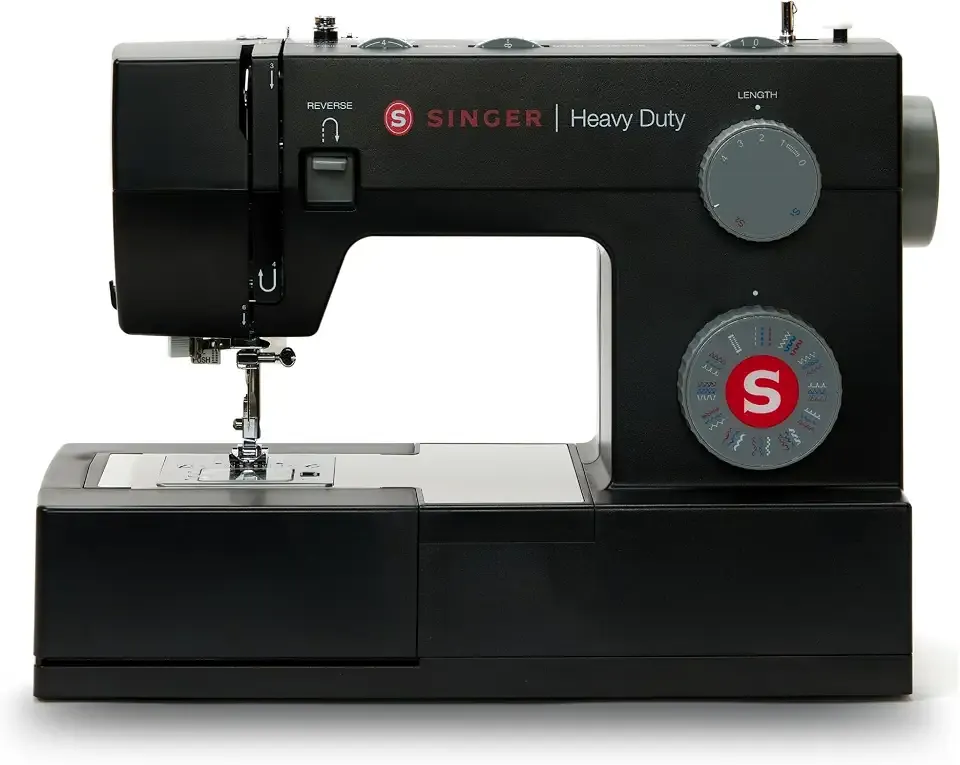 SINGER® 4432 (Black) High Speed Heavy Duty Sewing Machine + Accessory Kit | 32 stitches deliver 110 applications, 50% more power for thick fabrics, 1100 per minute capacity, 1-step buttonhole design