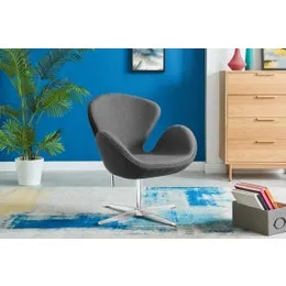 Matt Blatt Arne Jacobsen Height Adjustable Swan Chair Premium Replica (Grey)