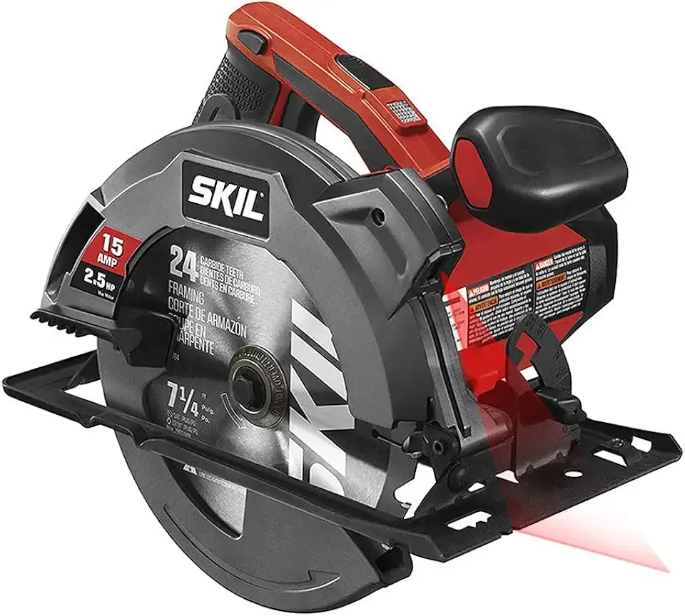 SKIL 15 Amp 7-1/4 Inch Circular Saw with Single Beam Laser Guide - 5280-01