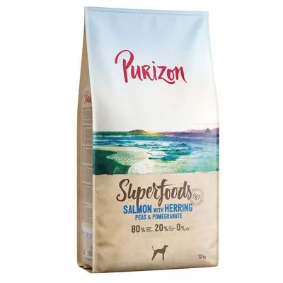 Purizon Superfoods saumon avec hareng, petits pois et grenade