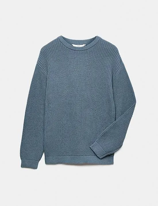 Strickpullover aus reiner Baumwolle (6–16 J.)