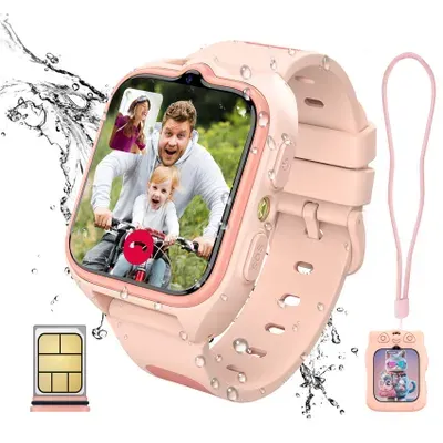Z30 4G Wasserdichtes Kinder SmartWatch mit GPS+LBS+WiFi SOS-Kamera-Armbanduhr, 800 mHA für Kinder Mädchen Jungen Ab 3 Jahre Touchscreen