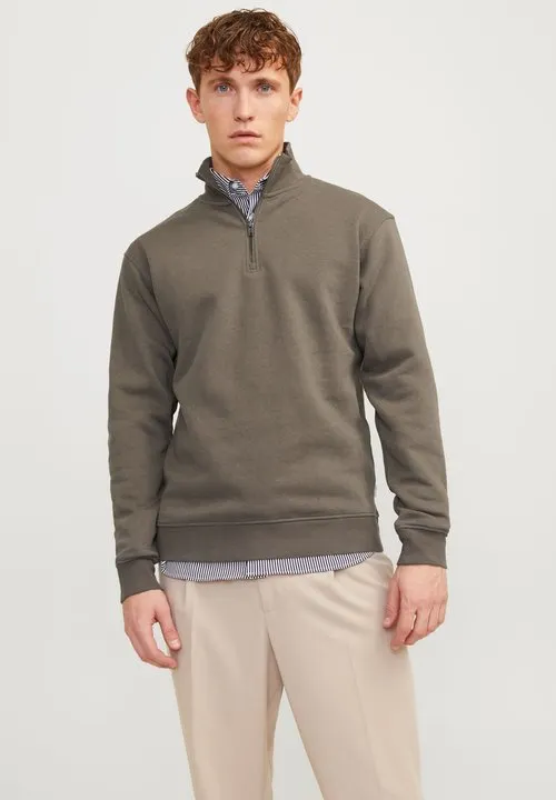 JJEBRADLEY HALF ZIP - Sweatshirt - bungee cord
