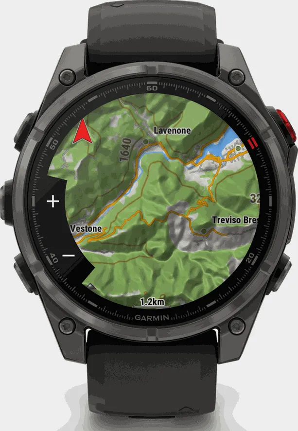 fenix 8 Pro 47mm, LTE, Saph, Ti, Graphite, EMEA, multisportklokke, smartklokke - Grå