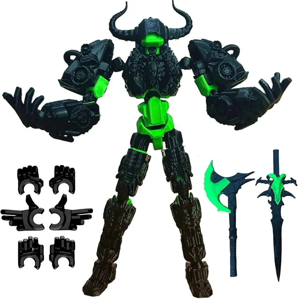 ULTHOOL Titan 13 Action Figure,Assembly Completed 3D Printed T13 Multi-Jointed Movable Robot with Full Articulation, Lucky 13 Nova 13 Dummy 13 (Black)