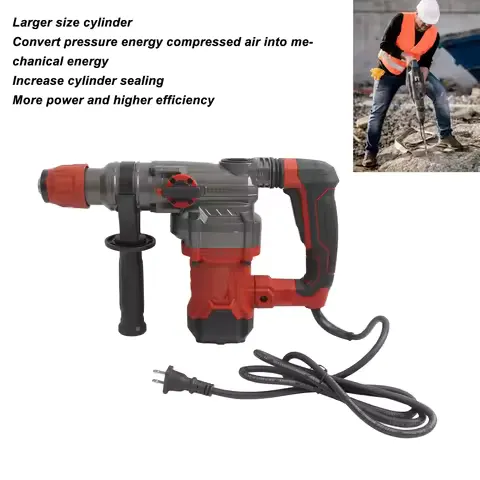 Electric Hammer Drill Rotary Hammer Drill Set Electric Industrial Power Tool Automatic Handle Rotary Hammer Drill