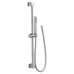 MOEN Square Handheld Shower with Slide Bar in Chrome