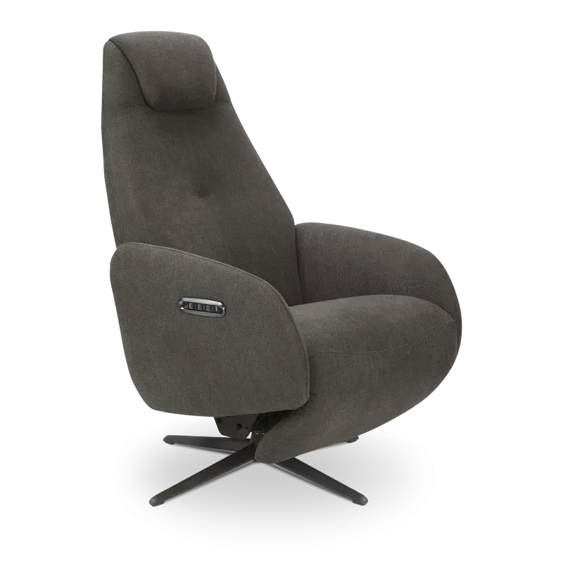 Relaxfauteuil (elektrisch/zwart) Davoli - Soda Charcoal