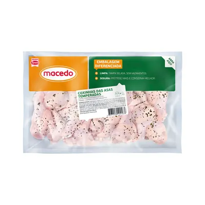 coxinha da asa frango macedo temperada kg