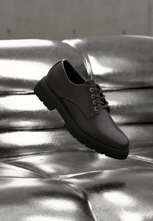 UNISEX - Pensko med snøring - dark brown