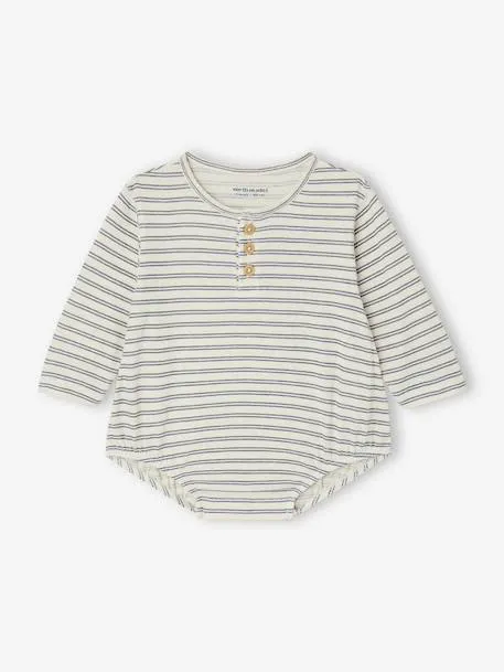 Body bébé garçon rayé - écru