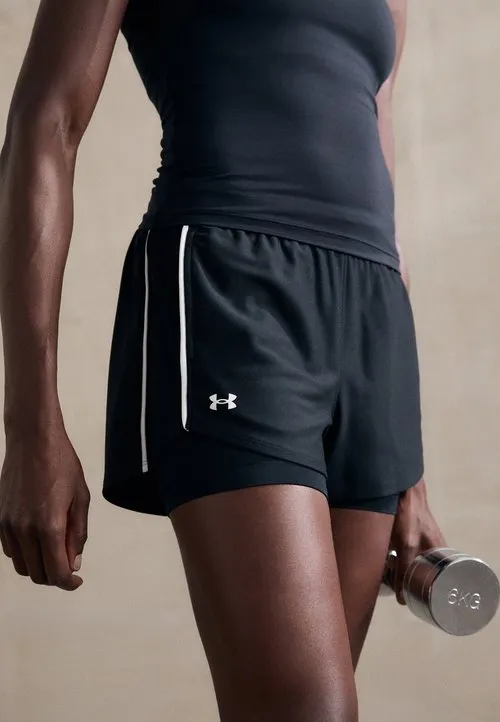 PLAY UP SHORTS - Sports shorts - black/white