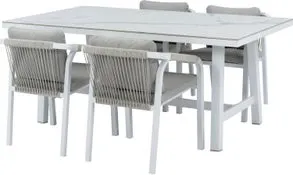 Intratuin 4-zits diningset Alexa wit