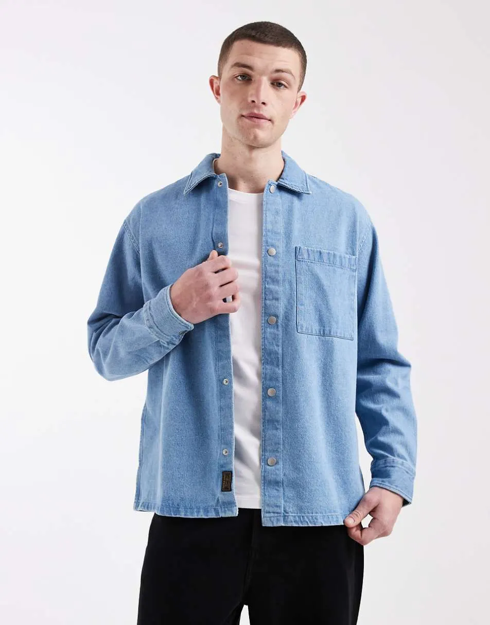 Jack & Jones denim overshirt in blue