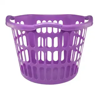 Plastique Hip Hugger Laundry Basket Mauve 40L