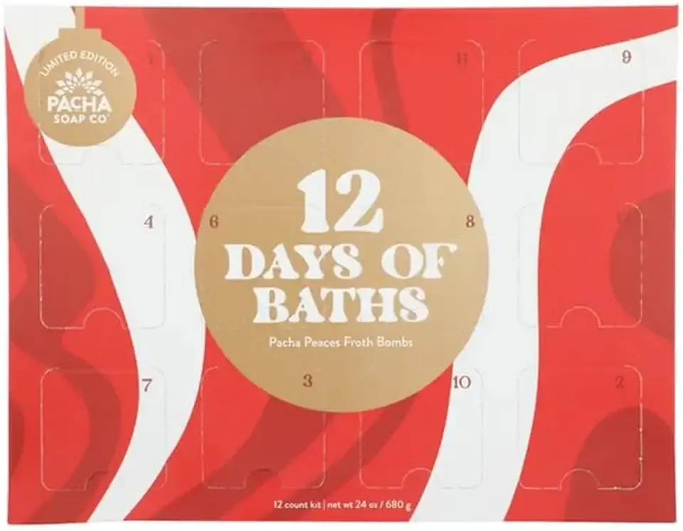 PACHA SOAP 12 Days Of Bath Bomb Set 12 Count, 12 CT