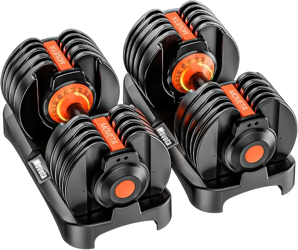 Adjustable Dumbbells Set of 2，Free Weights Dumbbells Set，Adjustable Dumbbell Set，52.5 lbs pair 105 lbs，15 in 1，for Men/Women Gym Equipment for Home Strength Training Equipment
