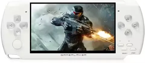 JXD Handheld Game Console 4.3 inch 8GB Built in 2000 Games for Multiple Simulators X6 Retro Video Game Console Mp3/4/Ebook TV Out Mini Hand Portable Game Player Device Holiday (White)