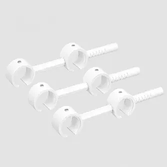 Habitat Dual Purpose Track Double Bracket 3 pack White