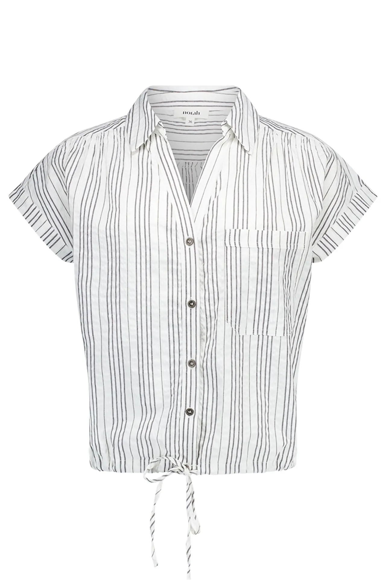 Gestreepte zwart/witte blouse