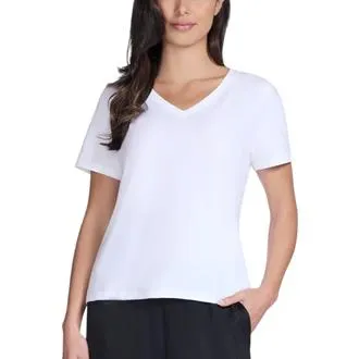 T-shirt col en V en Pima