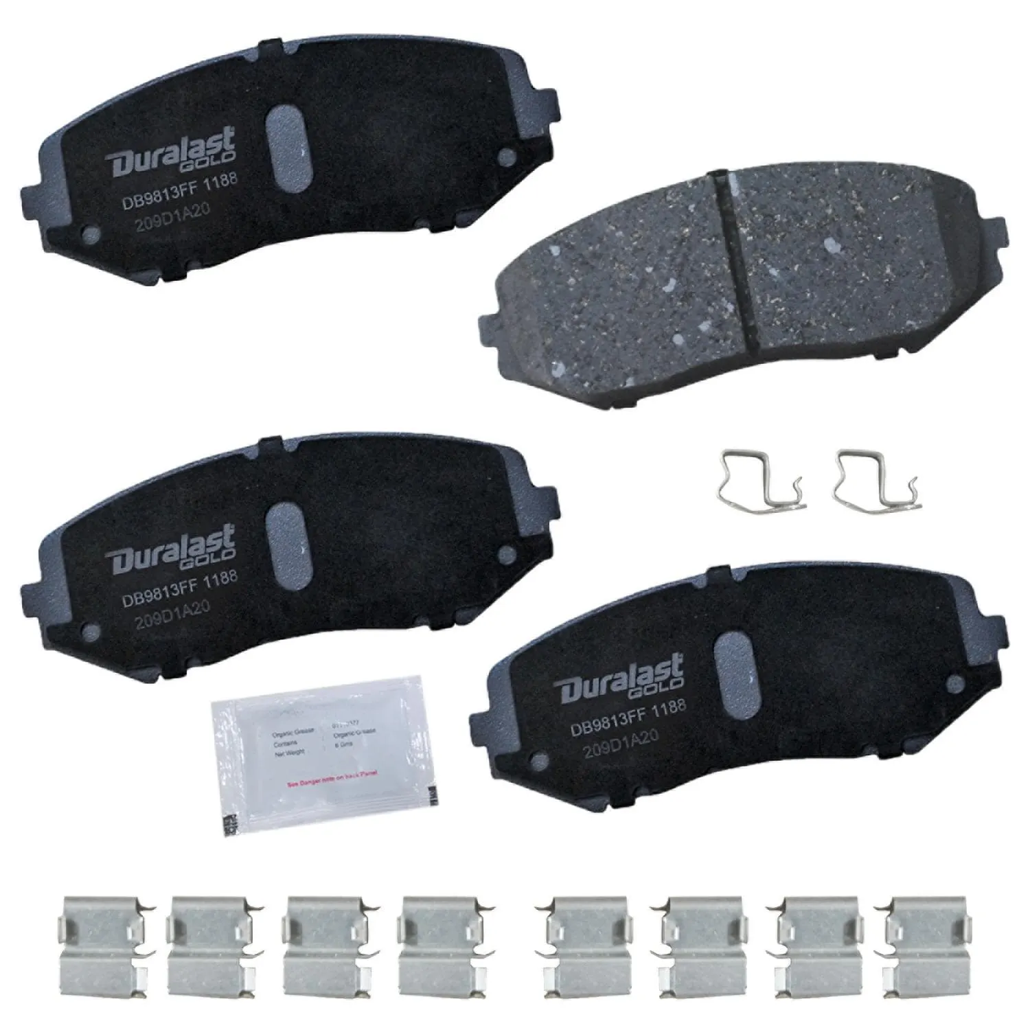 Juego de Balatas de Disco de Ceramica Duralast Gold DG1188