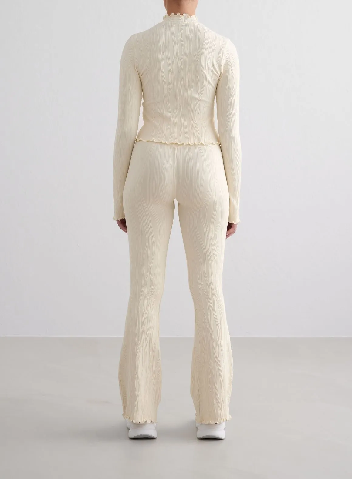 Almond White Tulip Zip Jacket