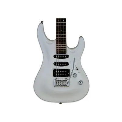 ARIA MAC STANDARD PEARL WHITE SUPER ST-STYLE HSS ELECTRIC GUITAR