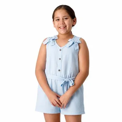 Jumper Fantastic Niña Moño en Hombros Azul
