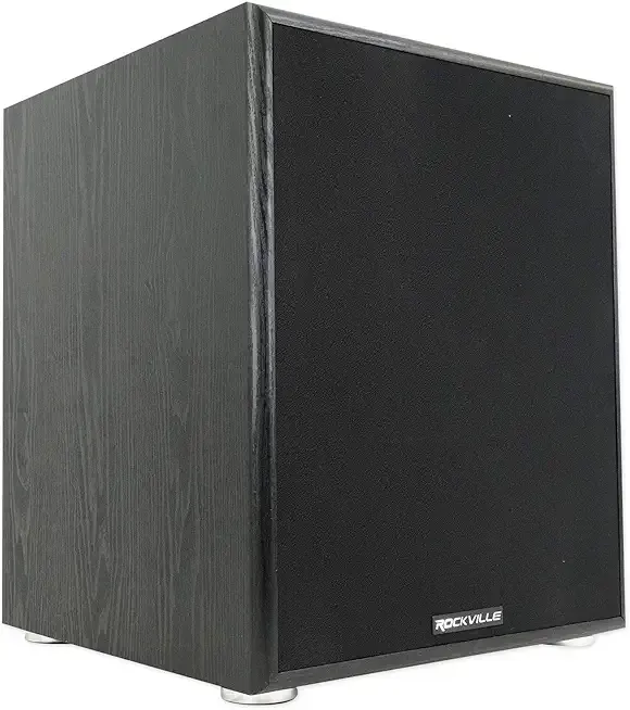Rockville Rock Shaker 12 800W Powered Home Theater Subwoofer, Deep Bass, Adjustable Crossover, Compact Design, for Home Audio Enthusiasts