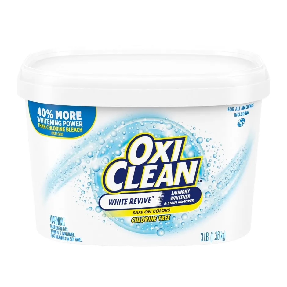 OxiClean White Revive Laundry Whitener and Stain Remover Powder, 3 lb.