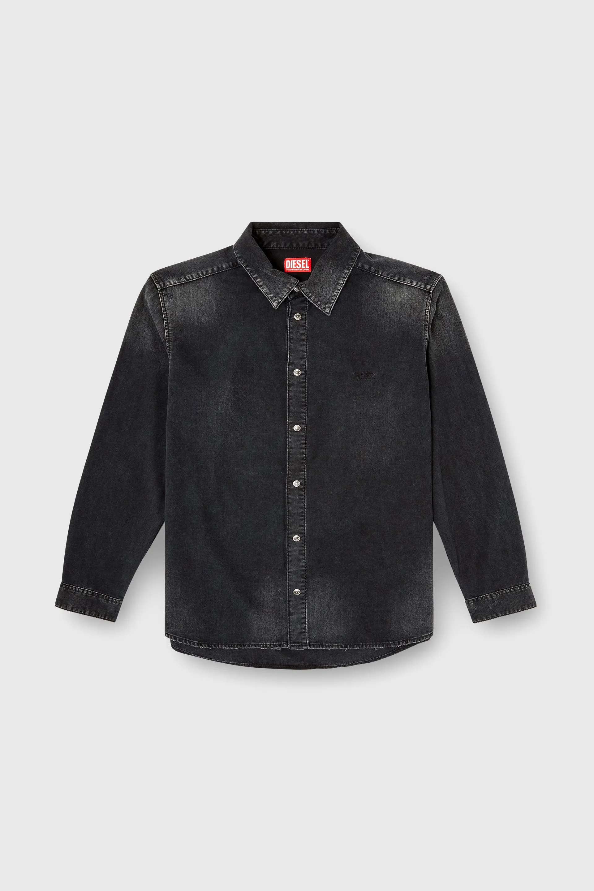 Long-sleeve denim shirt