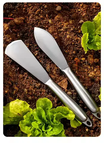 Thickened Stainless Steel Shovel Integrated Molding Transplanting Tool Garden Shovel Ergonomic Handle Rustproof Hand Trowel