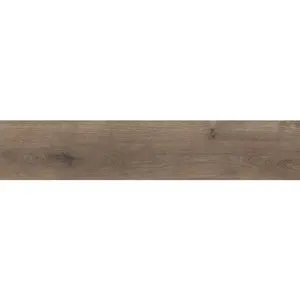 Suelo porcelánico Nivala efecto madera nogal 120x23.3 cm