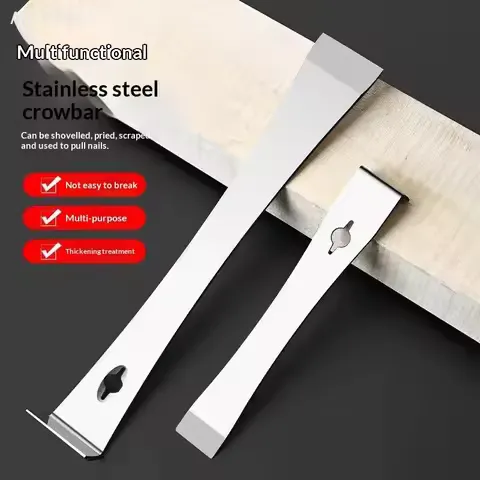 pogyrt Stainless Steel Pry Bar And Scraper Tool Heavy Duty Multi-Purpose For Demolition Woodworking Painting Prep DIY Hand Tool