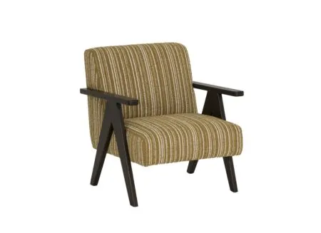 Fauteuil Malone 75x79x82cm - polyestervezel - oker/wit