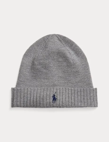 Signature Pony Wool Beanie Fawn Grey Heather