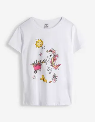 T-shirt - Stampa frontale - bianco