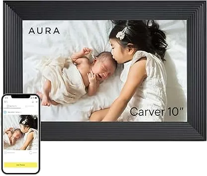 Aura 10" HD WiFi Digital Picture Frame – Free Unlimited Cloud Storage – Send Photos from Phone – No Subscription – Auto On/Off – Gift for Parents & Grandparents (Black, 10") Aura 10" HD WiFi Digital Picture Frame – Free Unlimit…