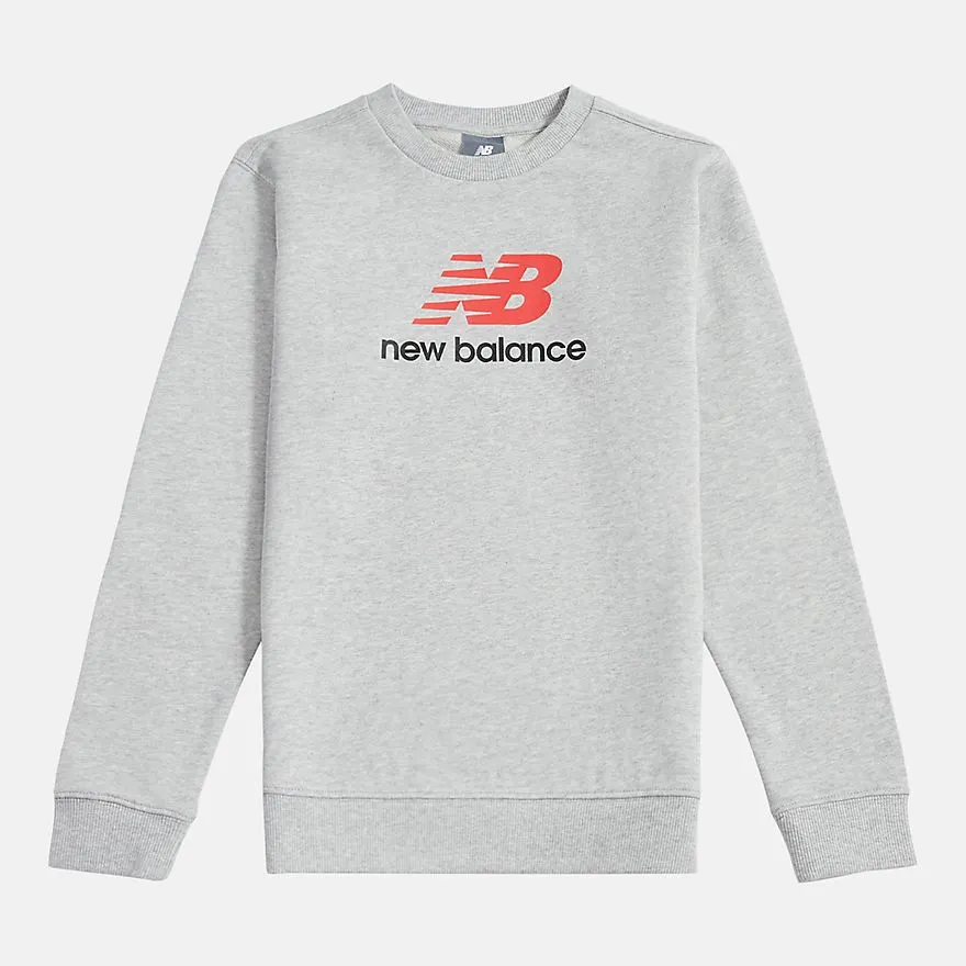 Brush Back Stacked Logo Crew
