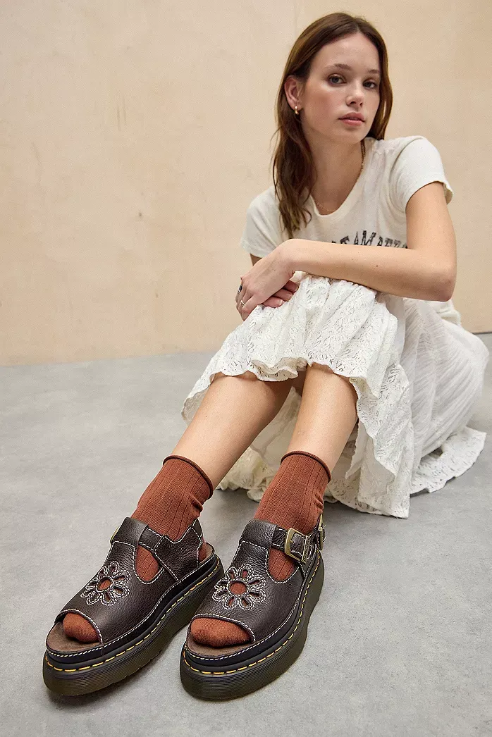 Sandali Dr. Martens Dunnet Flower Marroni