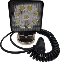 Berger & Schröter | LED Arbeitsscheinwerfer eckig 9x3 W, 2160 Lumen mit Magnetfuß