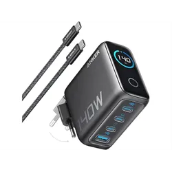 Nabíječka do sítě Anker 140W, 3xUSB-C, 1x USB-A šedá