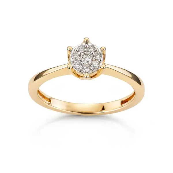 VICTORIA Diamantring 375 Gult Gull 0,14 ct