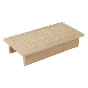 Tavolino da esterno Thai struttura e superficie in acacia per 4 persone 100x50cm