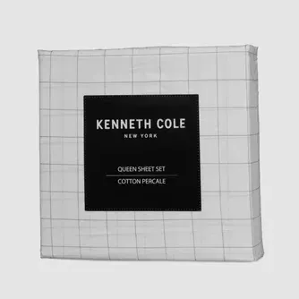 Kenneth Cole Classic Grid Sheet Set Queen