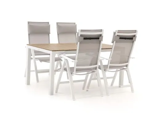 Bellagio Avenza/Fidenza 160cm dining tuinset 5-delig verstelbaar