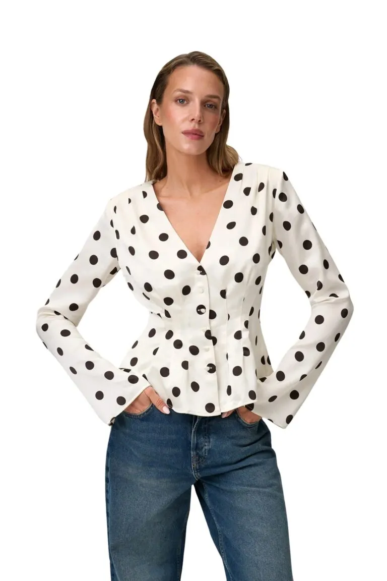 Marmo Blouse - Créme Dot
