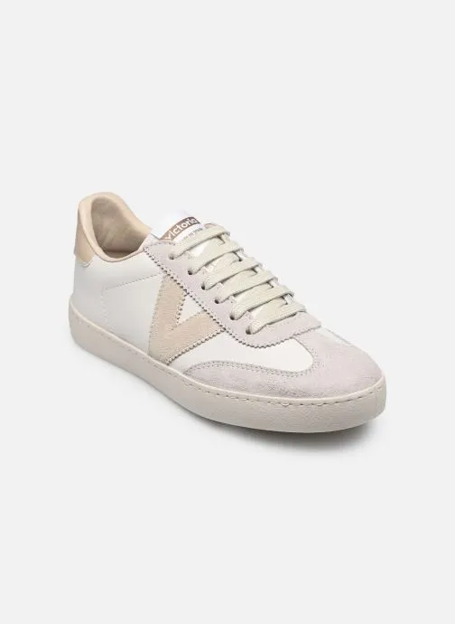 Lage sneakers Berlín Ciclista Efecto Piel & Serraje dames wit