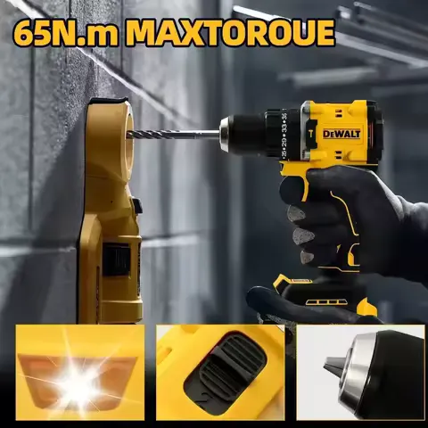 Set DEWALT DCD805 Full DEWALT DCD805 20V Brushless Cordless Impact Drill Combo Kit Electric Screwdriver Hand Drill With Lithium Battery Full Set